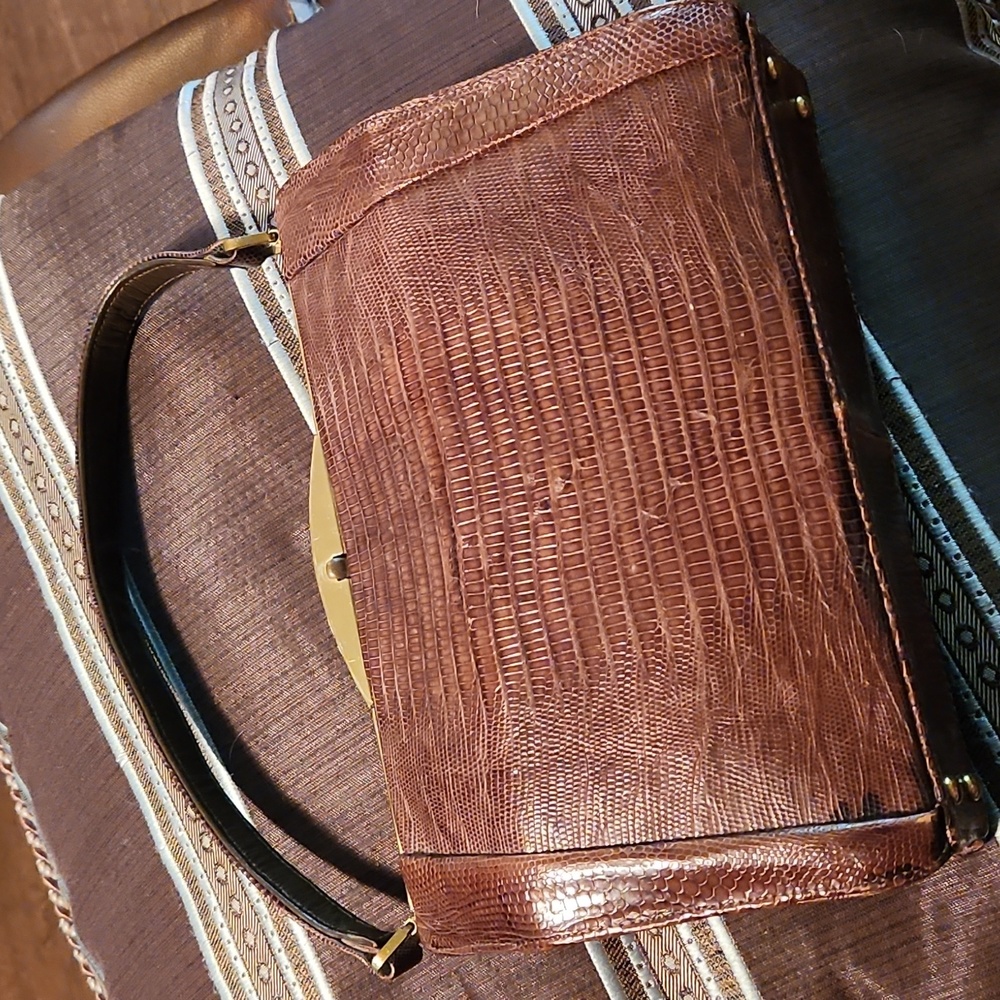 1950's Vintage Escort Bags Reptile Skin Bag